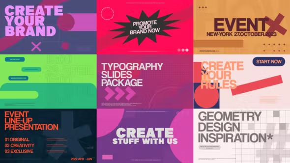 Videohive Typography Slides Pack 37122117