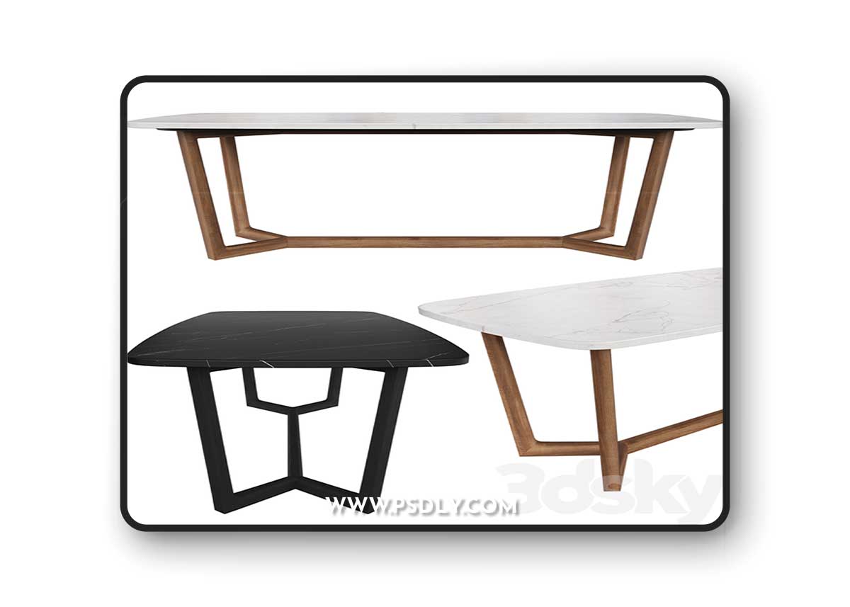 Concorde table by Poliform 3D Model