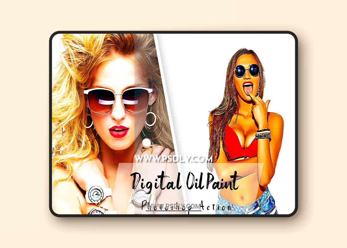 CreativeMarket - Digital Oil Paint Photoshop Action 7268683