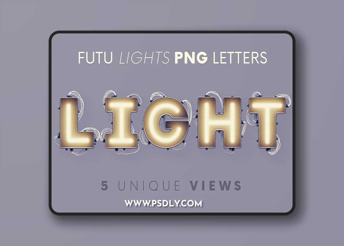 CreativeMarket - Futu Lights - 3D Lettering 7136181