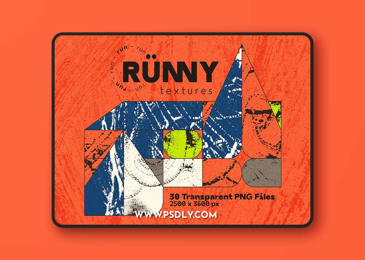 CreativeMarket - Runny 30 Transparent PNG Textures 5414740