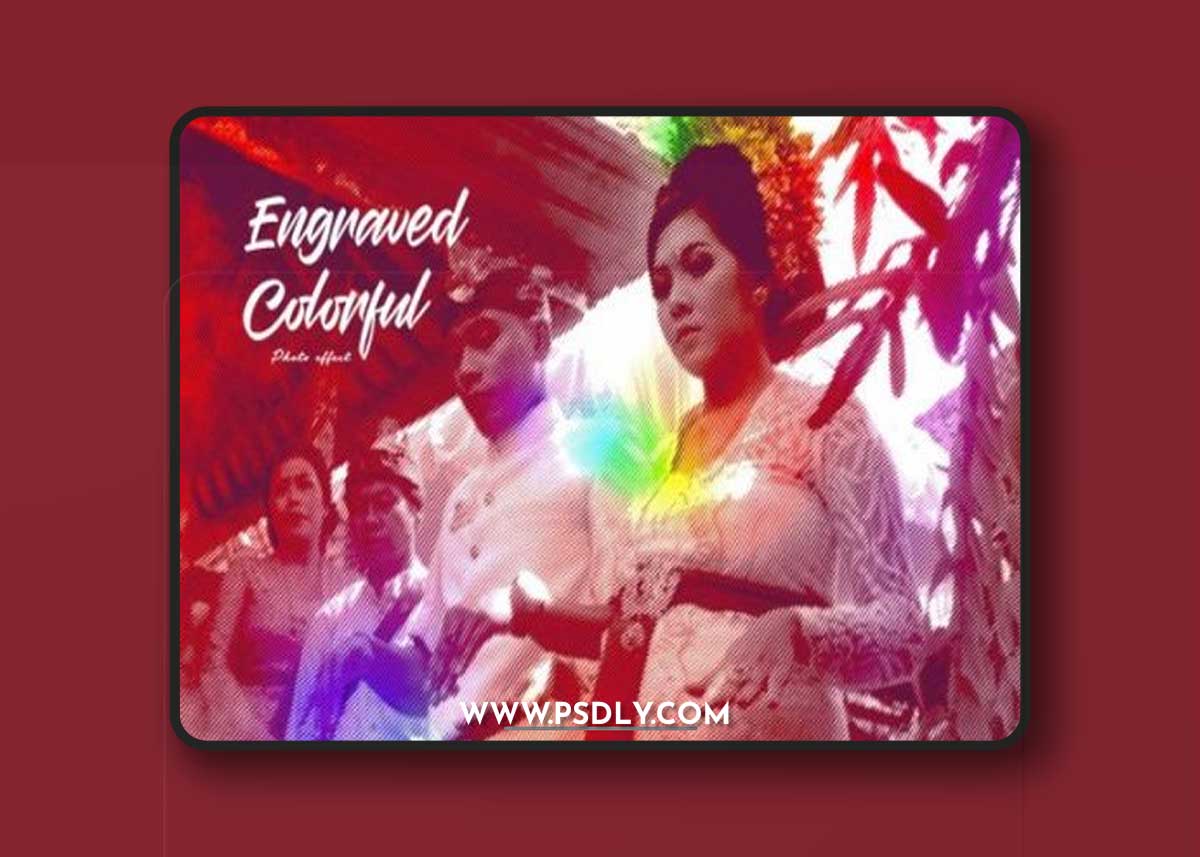 Engraved Colorfull Photo Effect