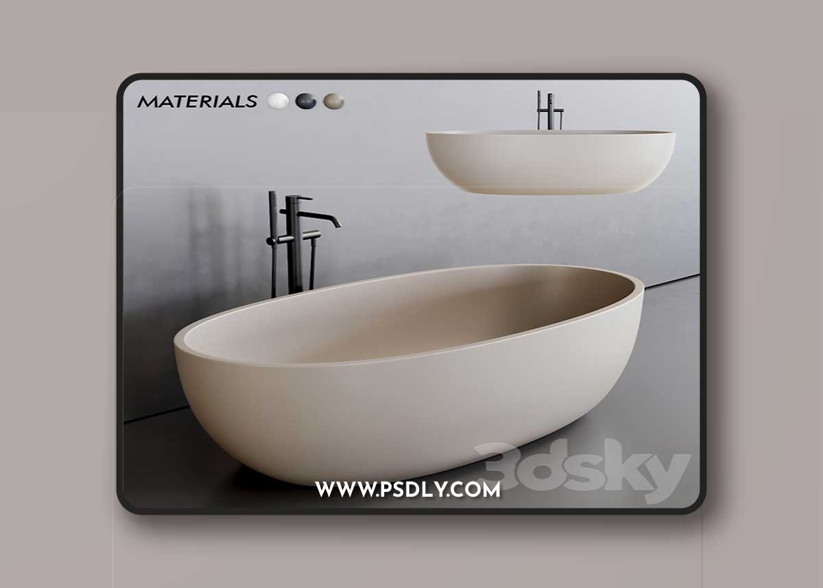 Esedra by SDR Ceramiche Bull Bathtub 3D Model