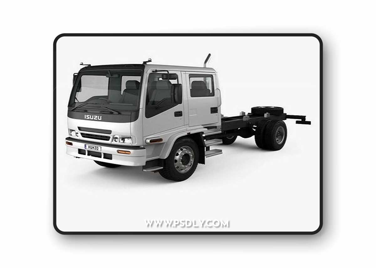 Isuzu FTR 800 Crew Cab Chassis Truck 1997 3D Model