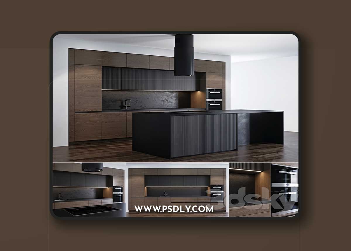 Modern kitchen 4 3D Model