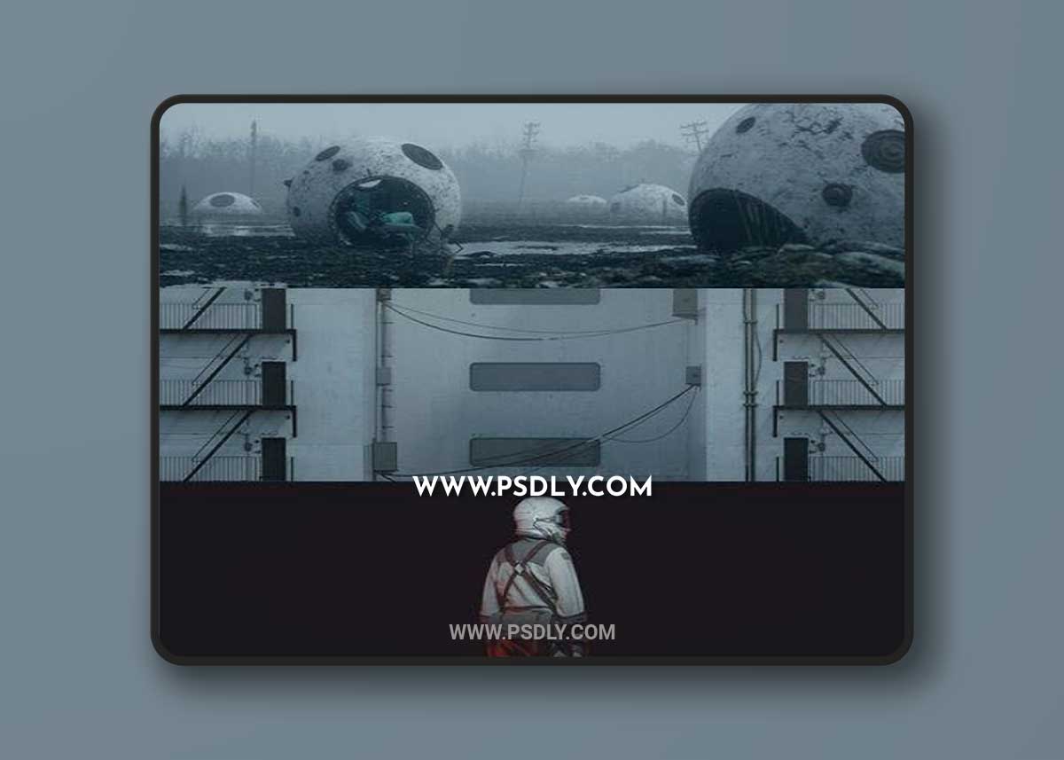 No Signal Wasteland & cosmonaut 3D Model