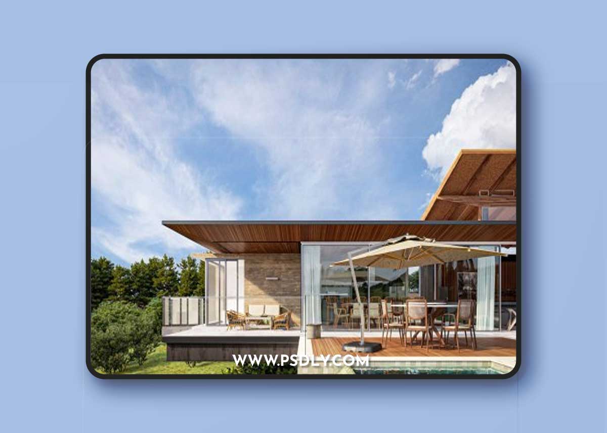 Pool House Exterior By Le Anh Tu 3D Model