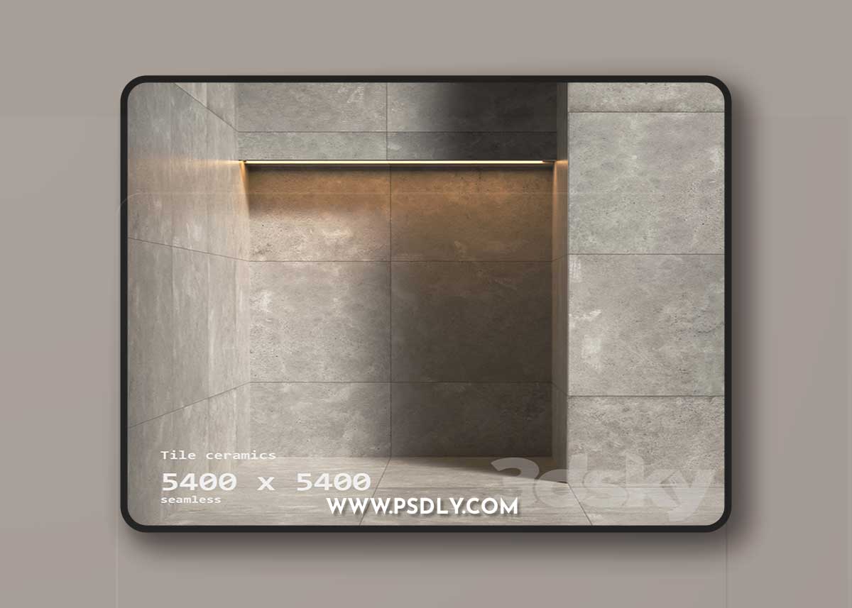 Porcelain stoneware for concrete 3D Model