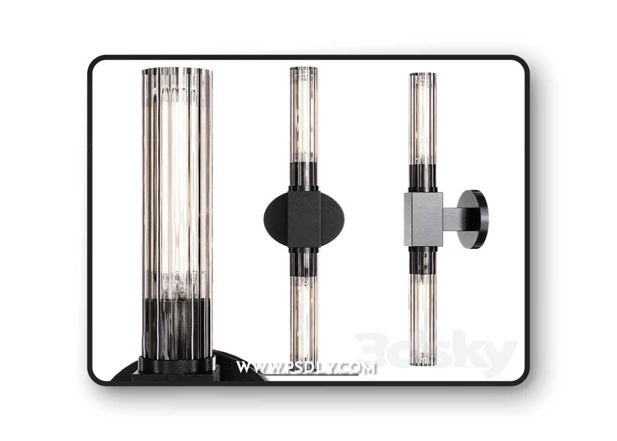Restoration Hardware CANNELE VANITY SCONCE Black