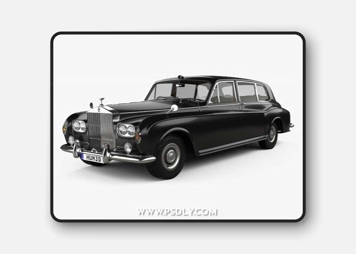 Rolls-Royce Phantom Park Ward Limousine with HQ interior 1963 3D model