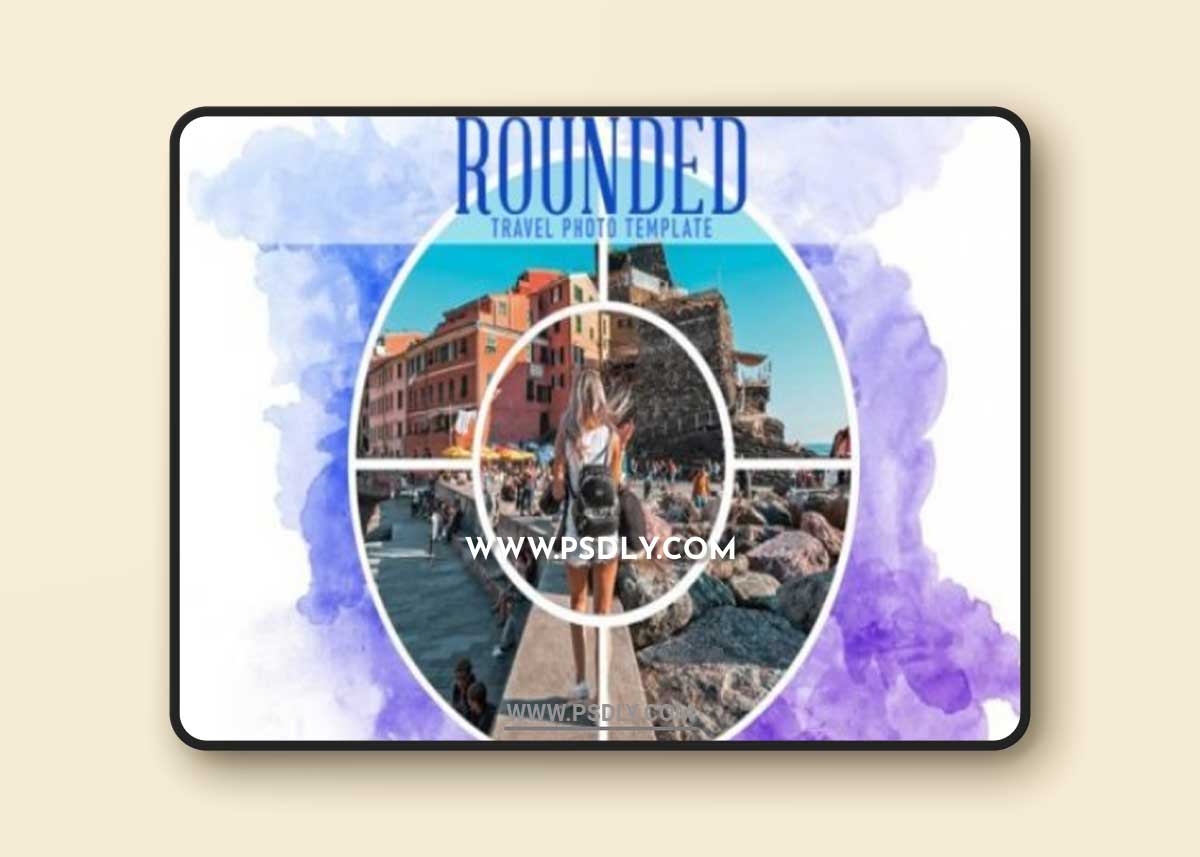 Rounded Travel Photo Template
