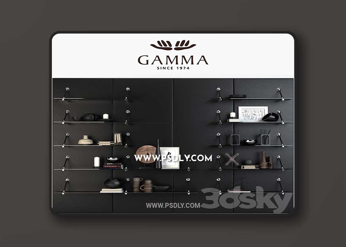 Shelves Gamma Boulevard 3D Model