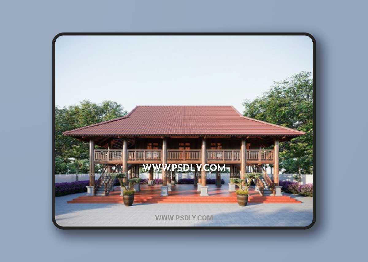 Sketchup Stilt House Exterior By Trong Thanh