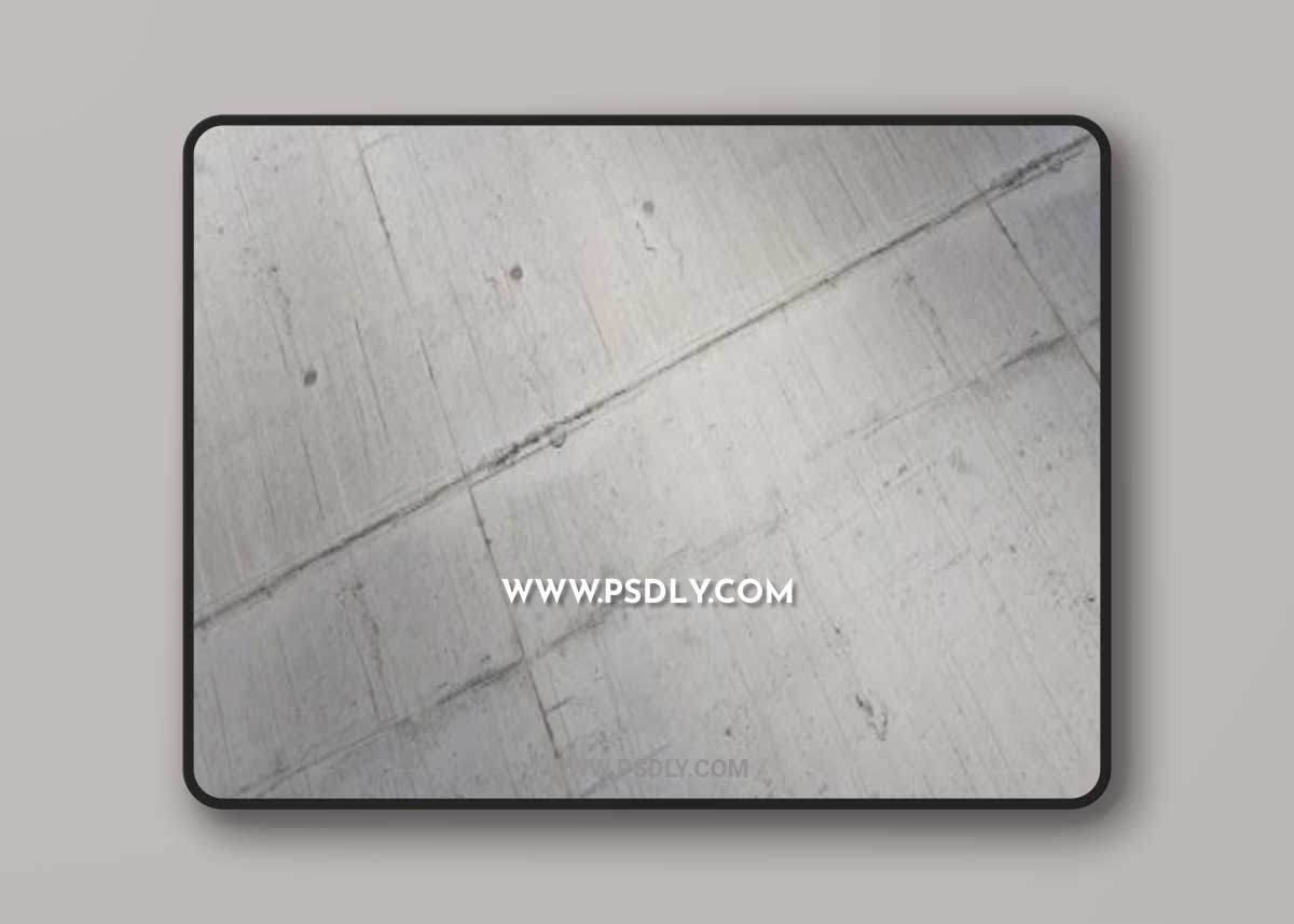 Smooth concrete PBR Material 3D Model