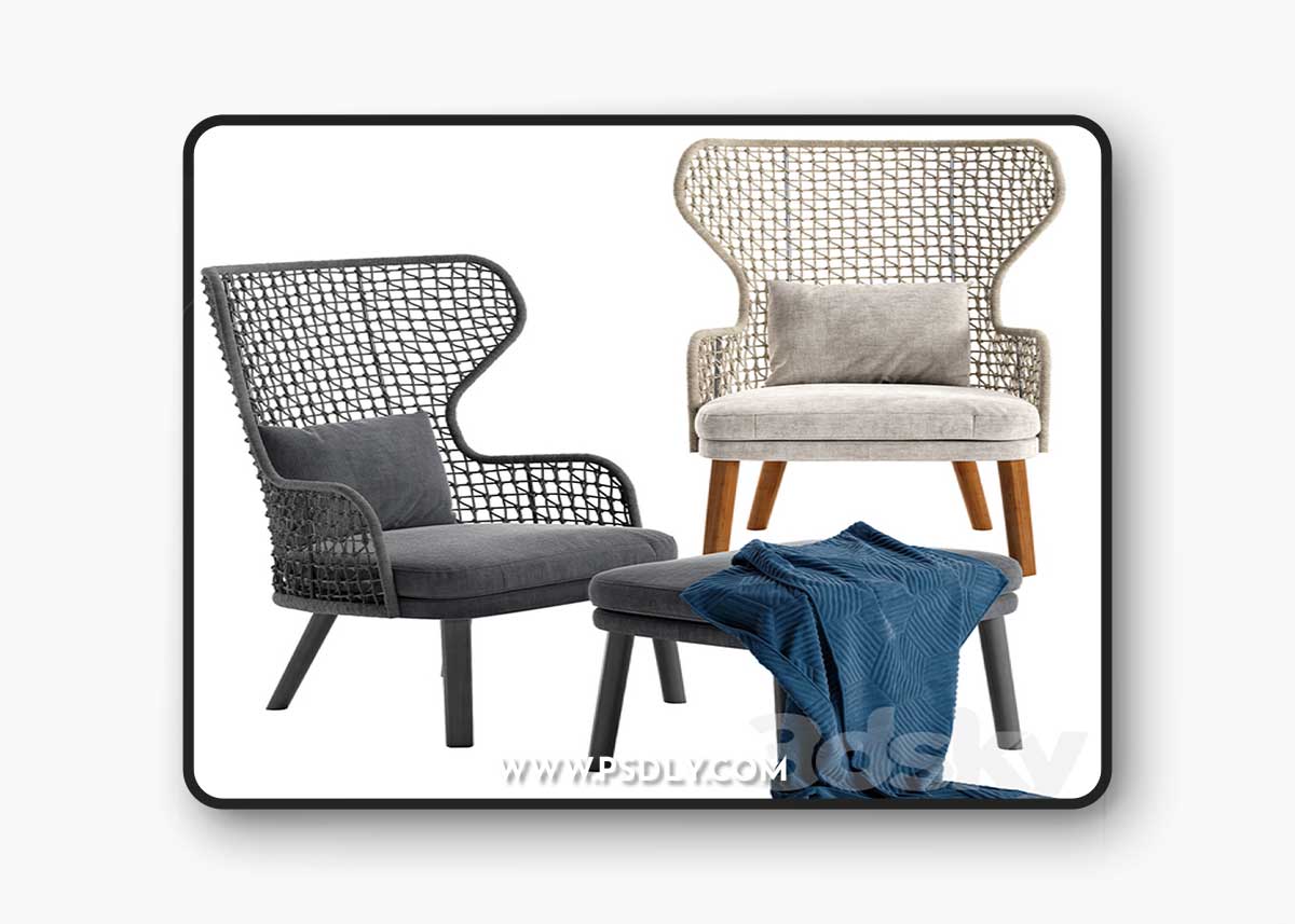 Varaschin Emma bergere armchair 3D Model