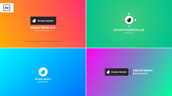 Videohive Colorful Logo Reveals 38021979
