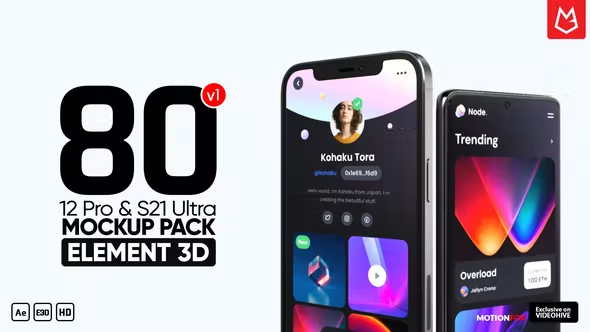 Videohive Phone Mockup Pack - Phone 12 & S21 Ultra | v1 33698145