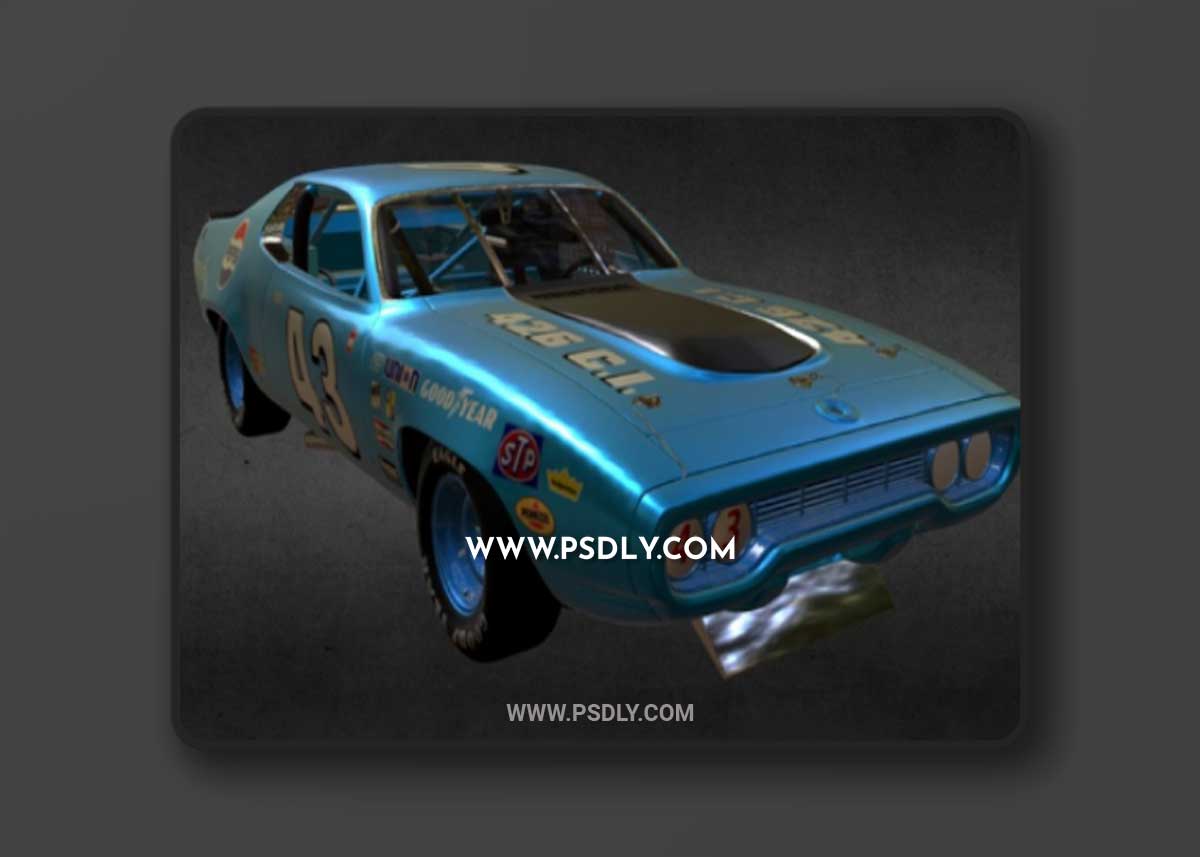 1971 Plymouth Roadrunner NASCAR 3D Model