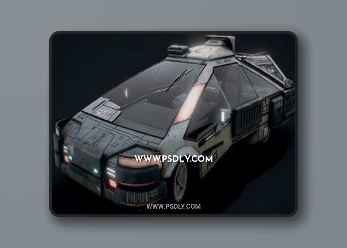 2019 Blade Runner Ground Police Car 3D Model