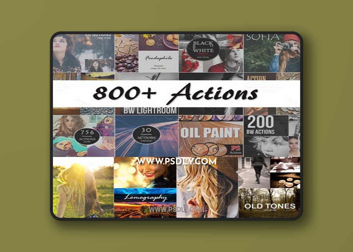 800+ PS Actions Bundle