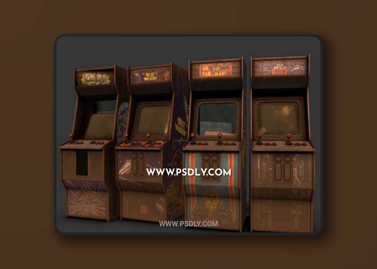 Abandoned Arcade Cabinets 3D Model