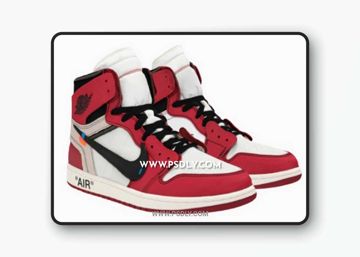 Air Jordan1 Off- White NIKE Red 3D Model