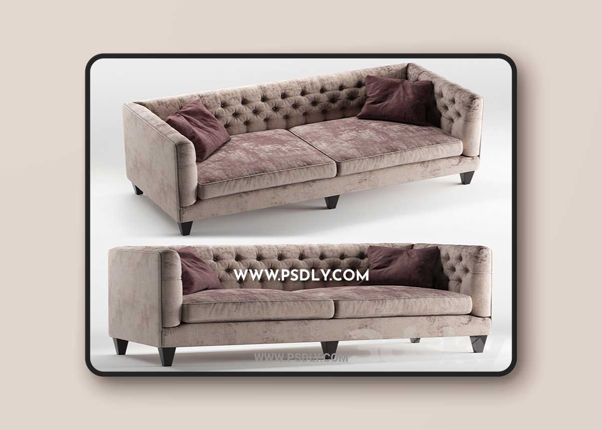 Beckett sofa by Bernhardt furniture 3D Model