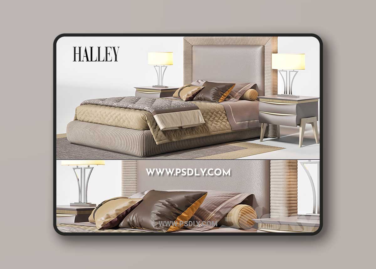 Bed Alex Halley J Collection 3D Model