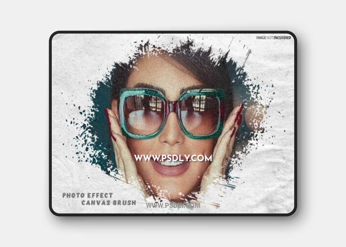 Canvas Brush Photo Effect Psd