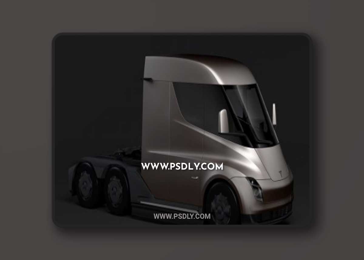 Cgtrader - Tesla Semi 3axis LR 2018 3D model