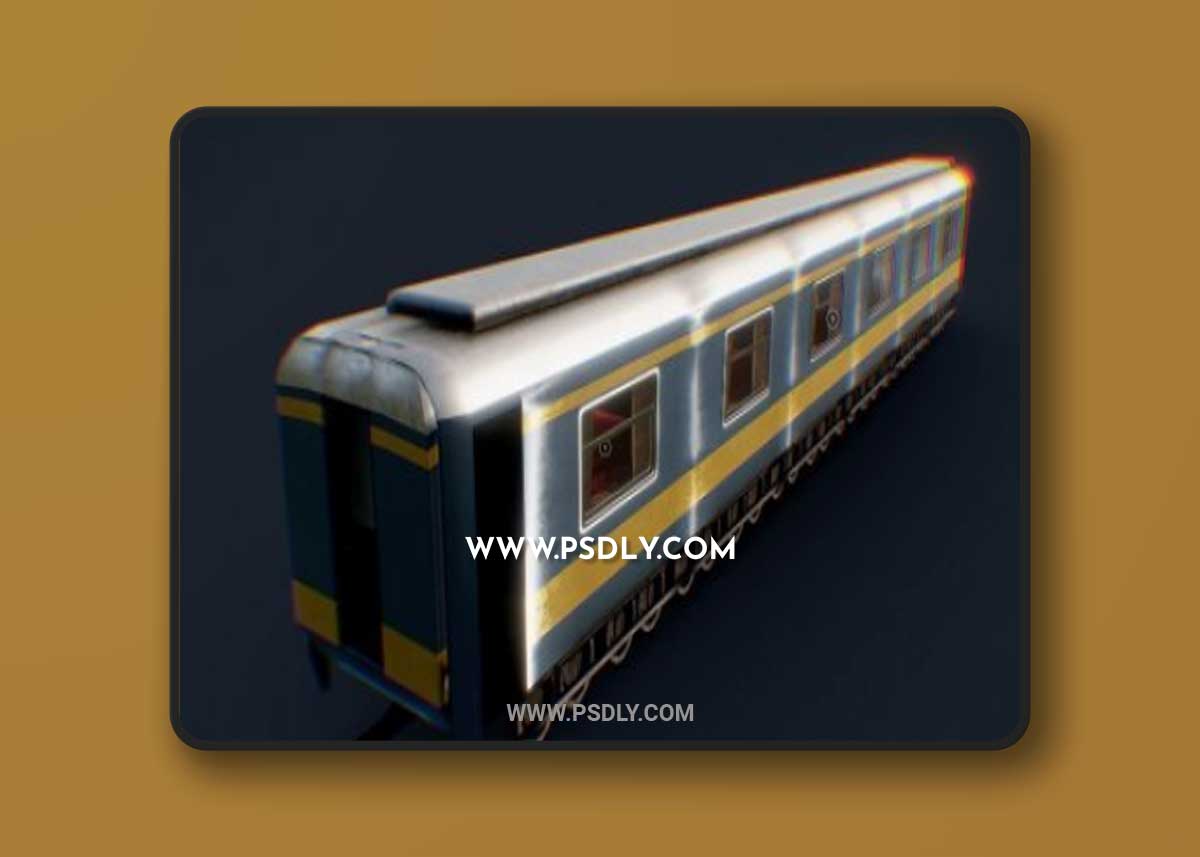 Cgtrader - Train Railroad Car With Interior VR / AR / low-poly 3d model