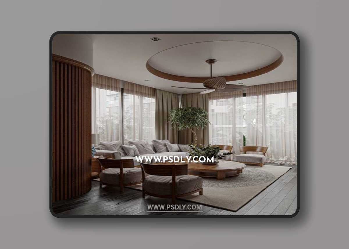 Interior Living room - Kitchen by Nguyen Diep 3D model