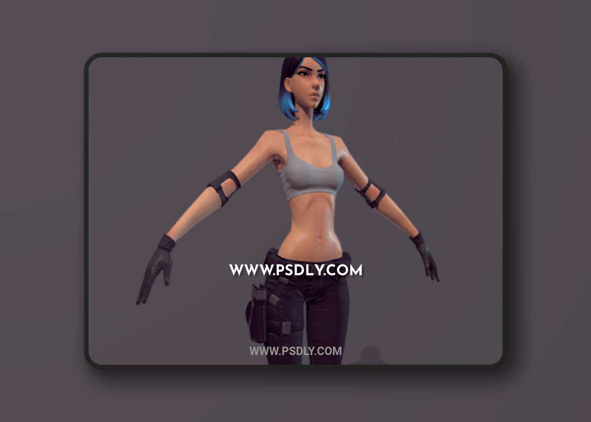 Kiara - Game-Ready PBR Mercenary 3D Model