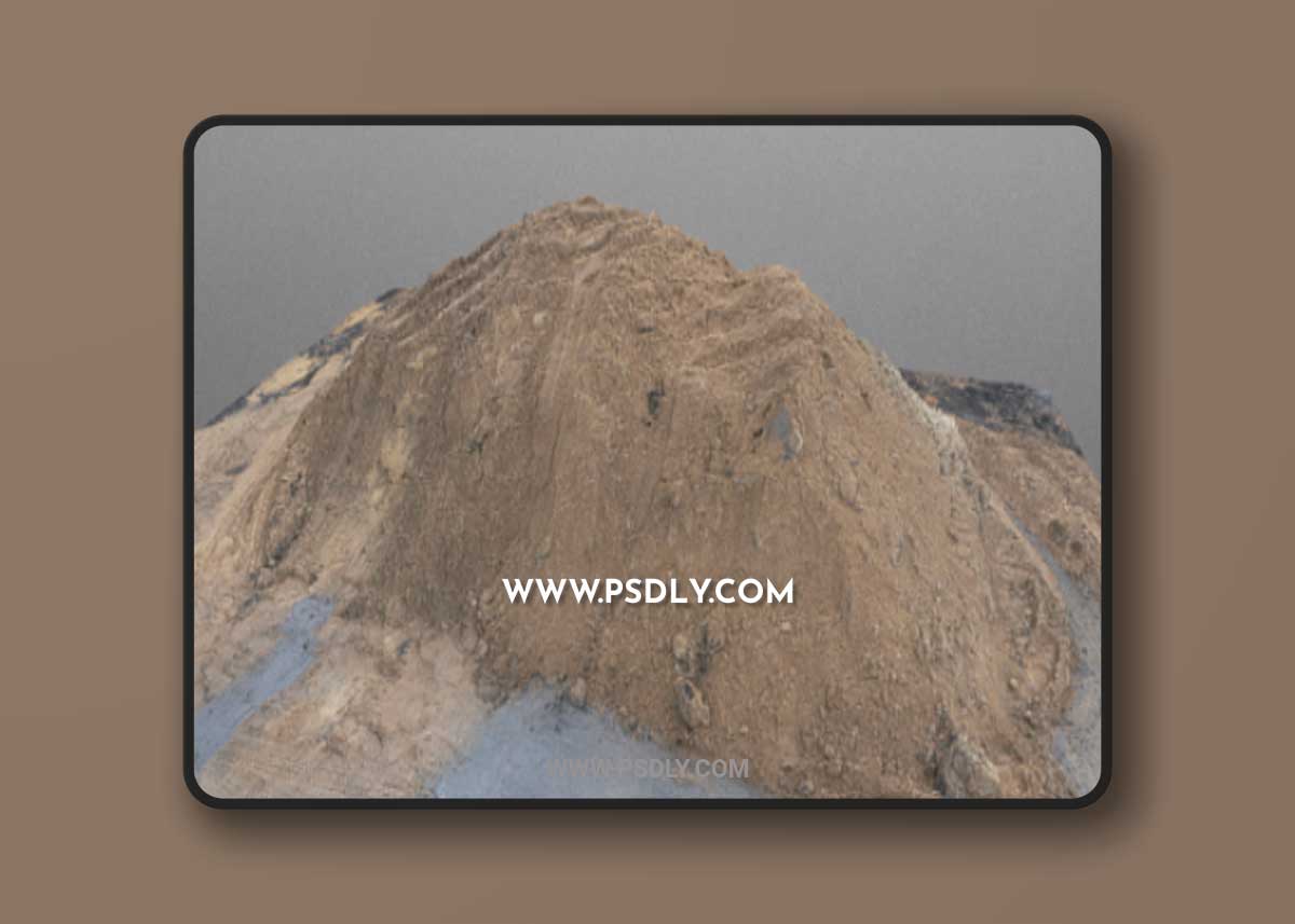 Large heap pile of construction sand 3D Model