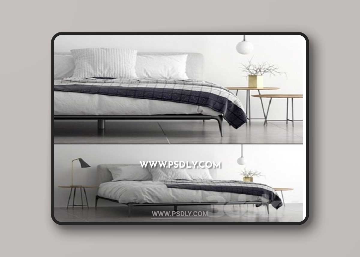 Poliform Park Bed Set B 3D Model