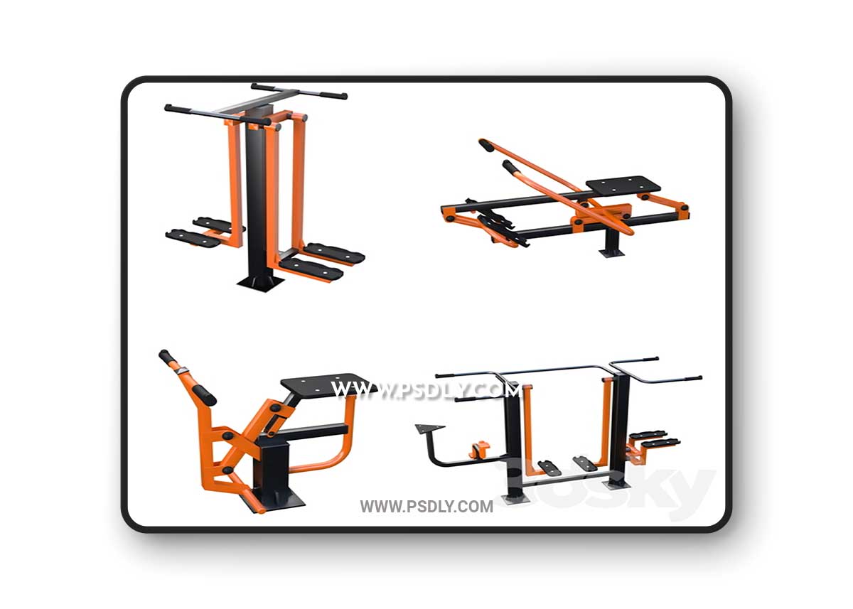 Street fitness equipment 03 3D Model