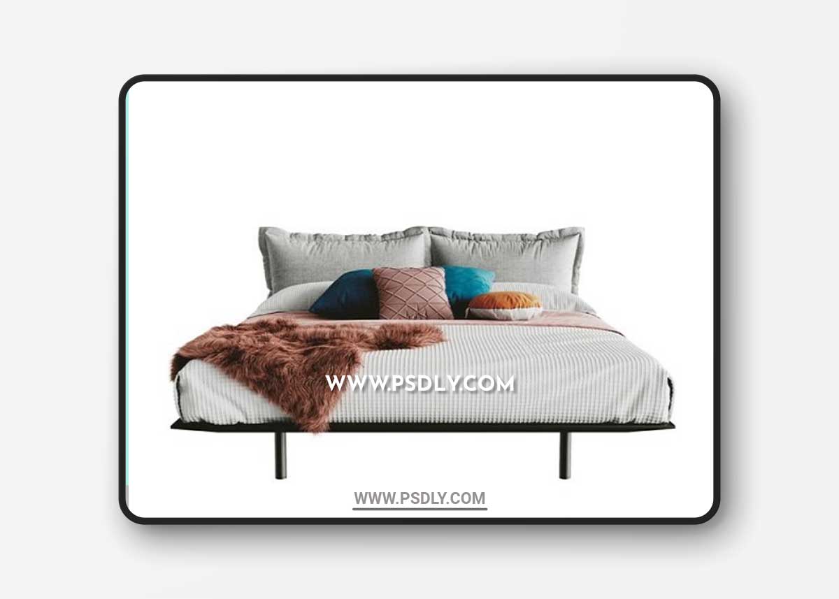 Desiree Bed Platz Fur Plaid 3D Model