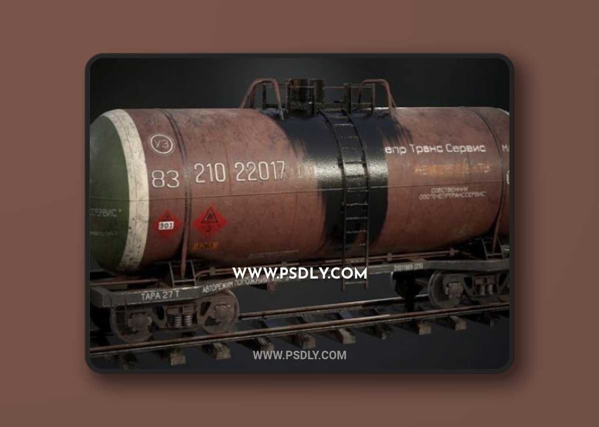 RAILROAD TANK WAGON 3D Model