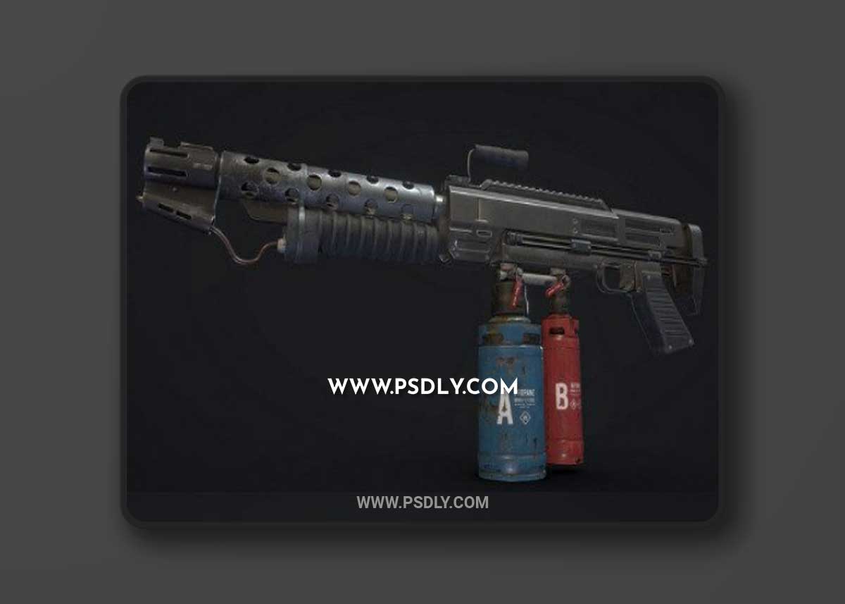 Resident Evil Flamethrower 3D Model