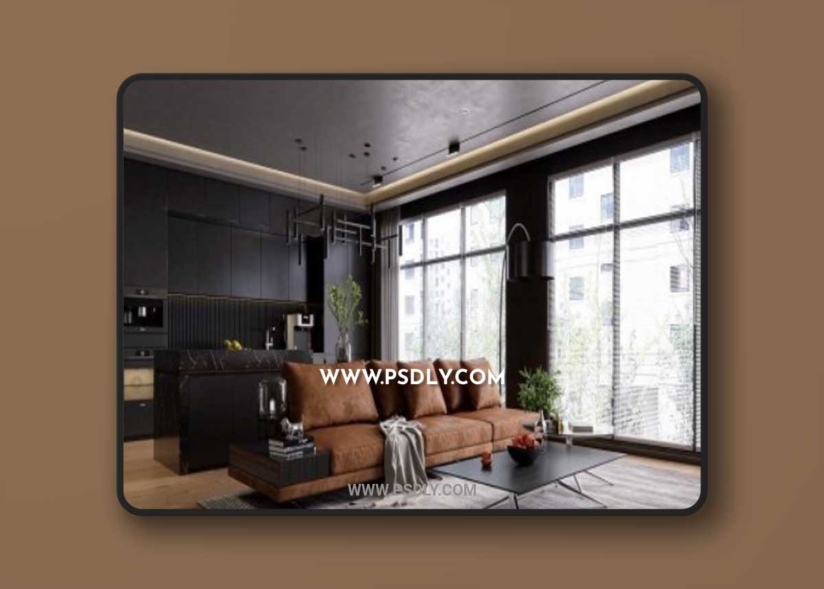 Sketchup Interior Living - Kitchenroom Scene by Huy Ung