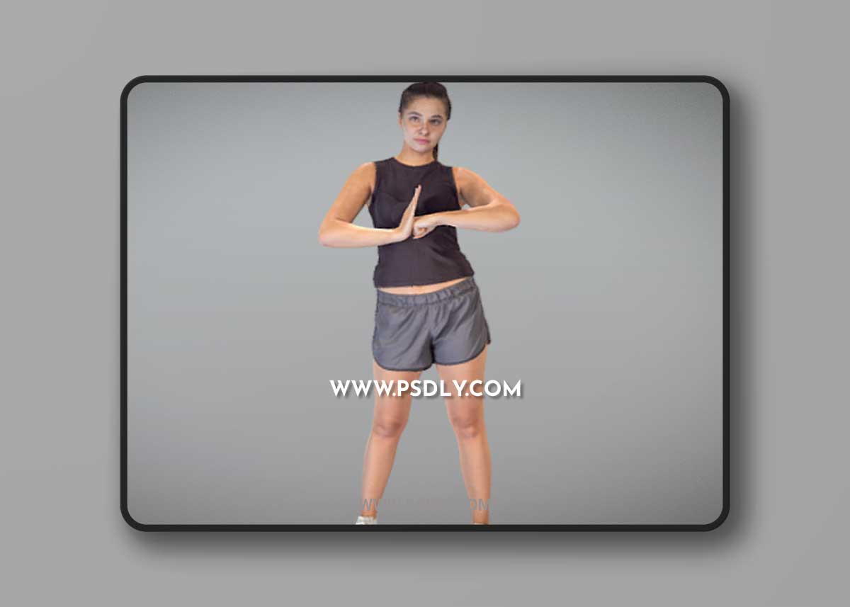 Sporty young woman posing 154