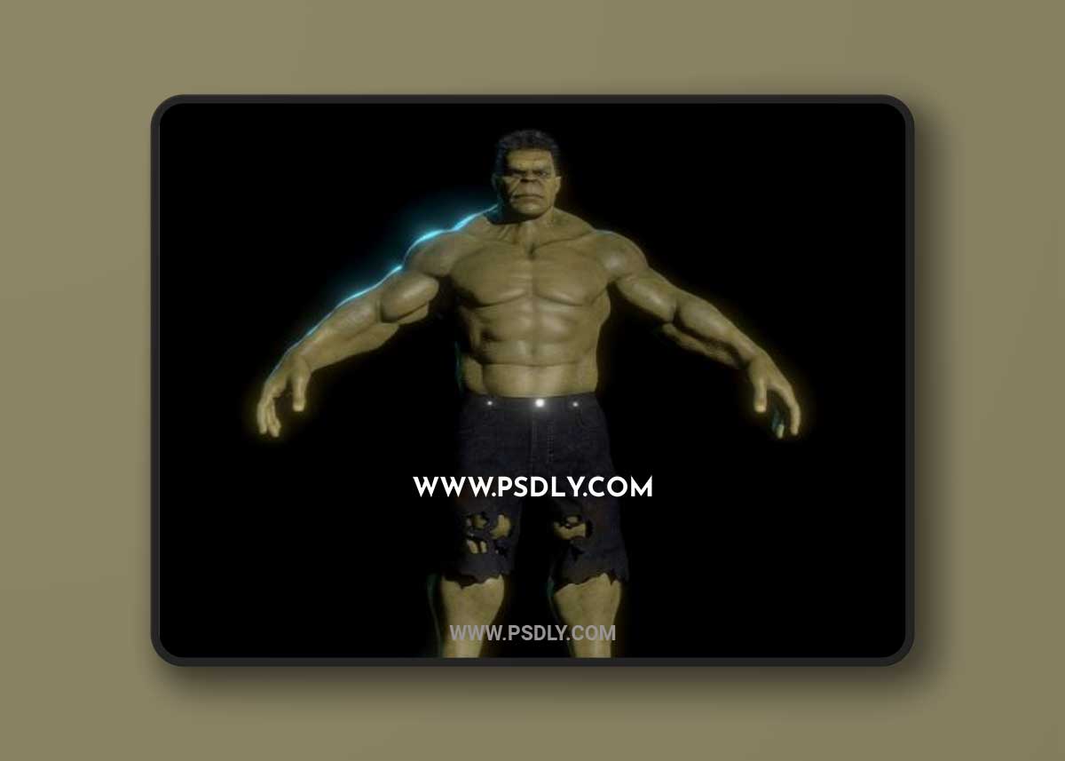 The Hulk Avengers Full Body 3D model