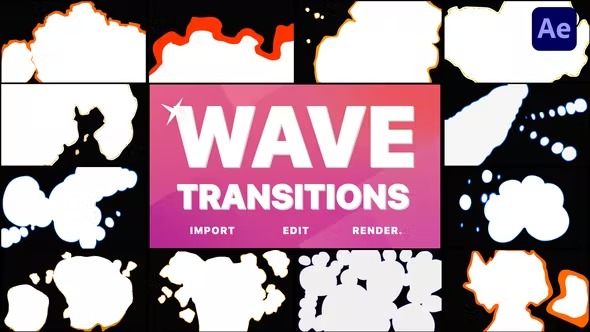 Videohive Wave Transitions | After Effects 38636952