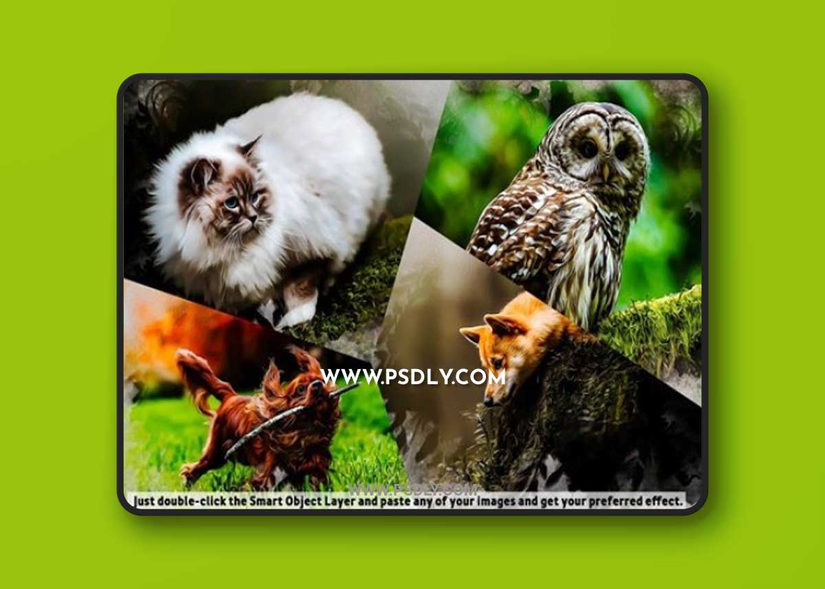 Watercolor Painting Photoshop Actions 3TEH8AX
