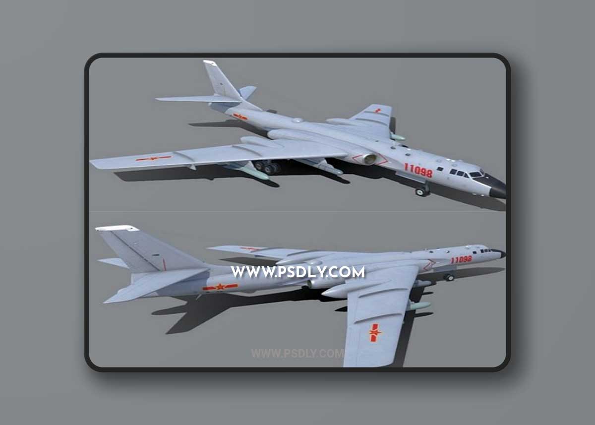Xian H-6K 3D Model