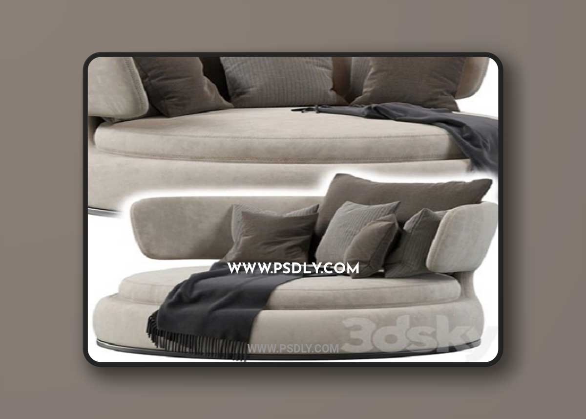 Amoenus Soft Maxalto Swivel Sofa 3D Model