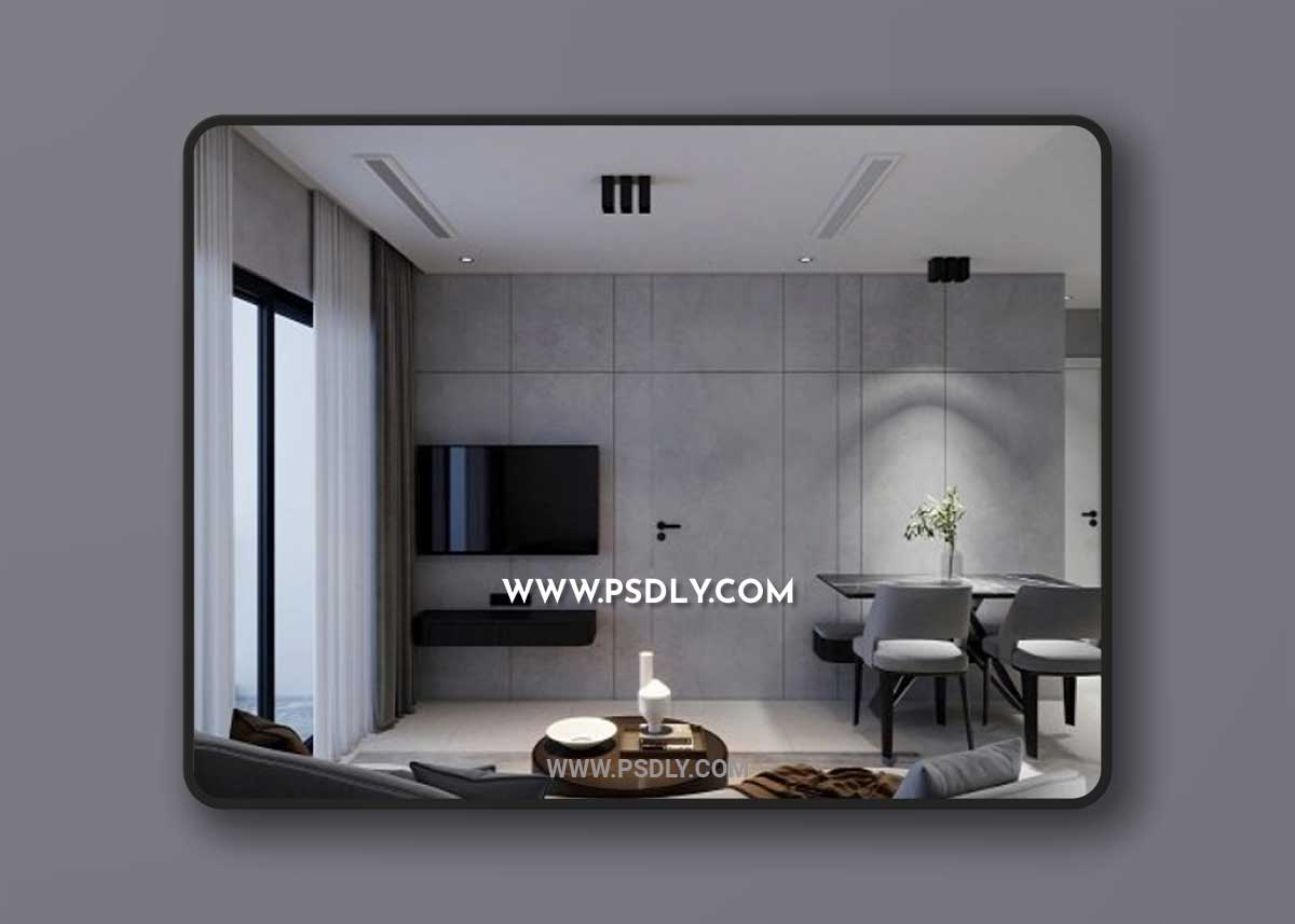 Apartment Interior 02 By Bui Khong Bay 3D Model