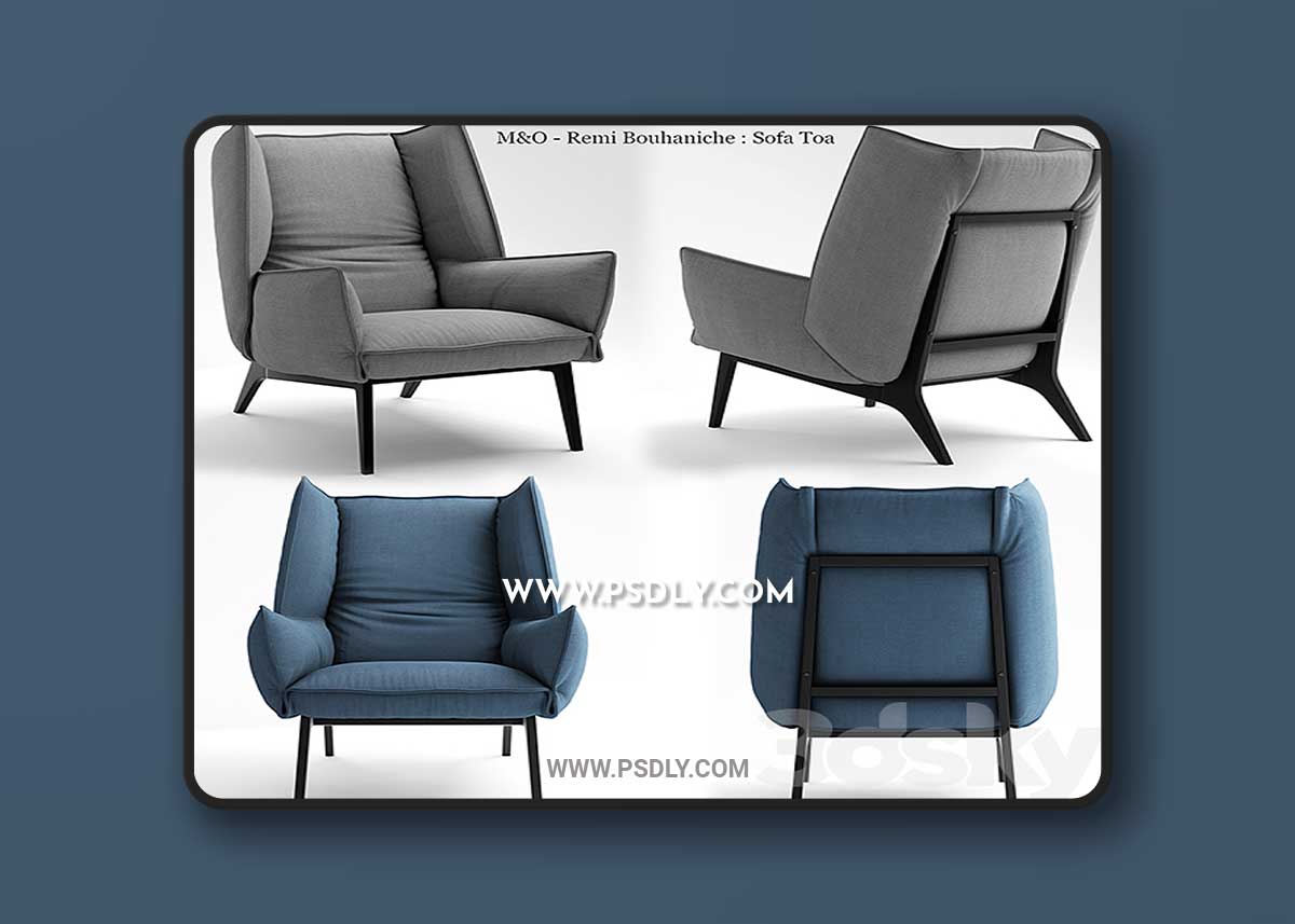 Armchair M & O Remi Bouhaniche 3D Model