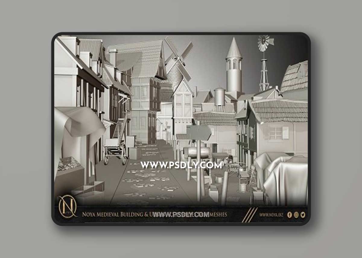 Arstation - Noya Medieval Building & Urban Accessories Base Meshes