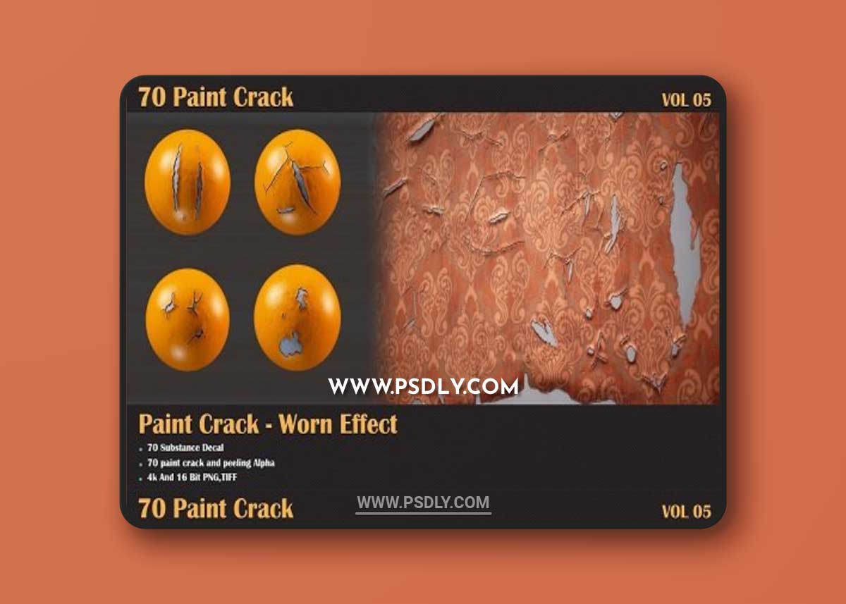 ArtStation - 70 Paint Crack - VOL 05 3D Model